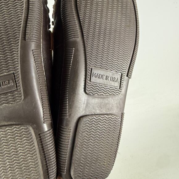 Bick Moose Ankle Boots Women's 9 Brown Leather Lace-Up Mid Top Round Toe - Picture 9 of 11